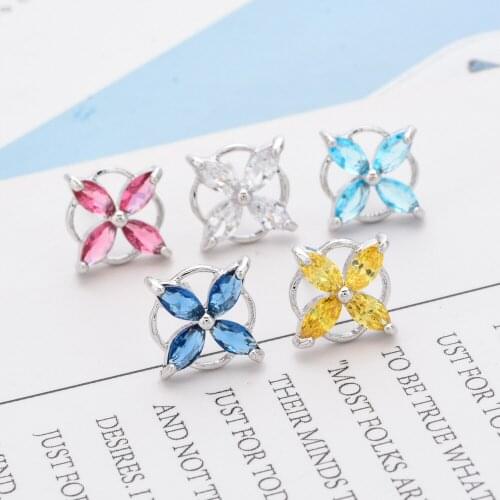 Fashion AAA zircon earrings in a variety of colors Jewelry earrings for girls/women ER-292