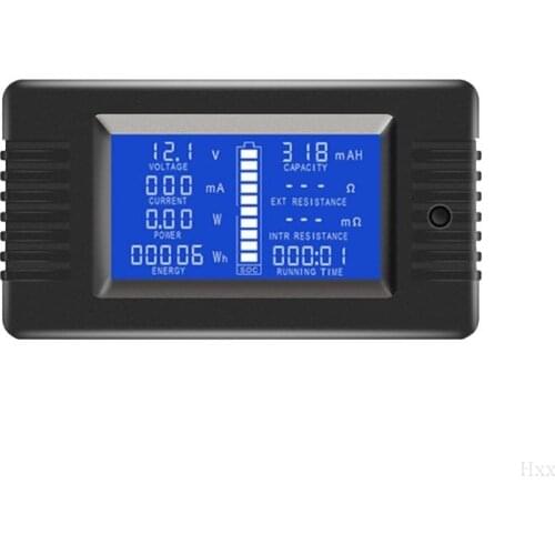 DC Multimeter 0-200V 0-10A Battery Tester Voltmeter Ammeter Power Voltage Current Impedance Capacity Energy Time Meter Monitor