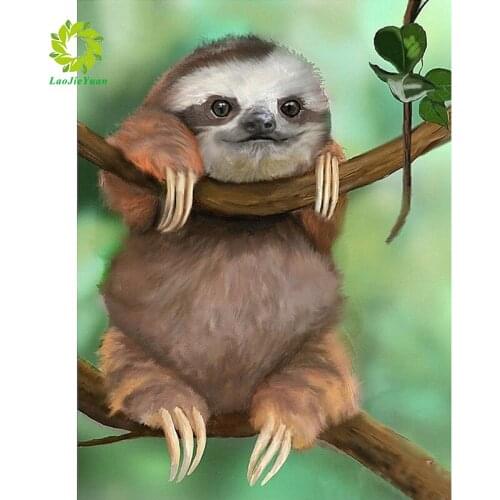 New 5D DIY Diamond Painting sloth Animals Embroidery Full Square Diamond Cross Stitch Rhinestone Painting Home decor Gift