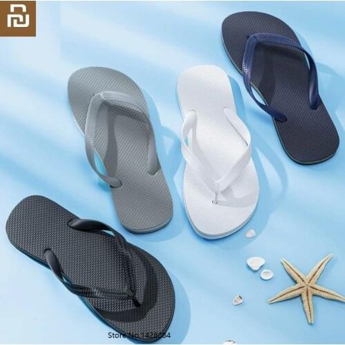 New UREVO men woman Fashion flip flops Soft and comfortable Non-slip Lightweight couple slippers summer Swim beach shoes