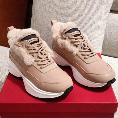 Solid Color Woman Shoes Lace Up Zapatos De Mujer Platform Sports Sneakers Round Toe Fashion Casual Ladies Shoes 2020 Hot Sale