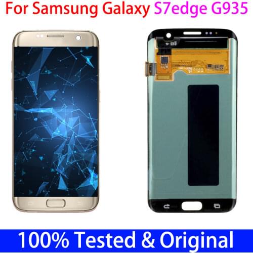 Original AMOLED 5.5" With a Spot LCD For Samsung Galaxy S7 Edge G935 SM-G935F LCD Display with Touch Screen Digitizer Assembly