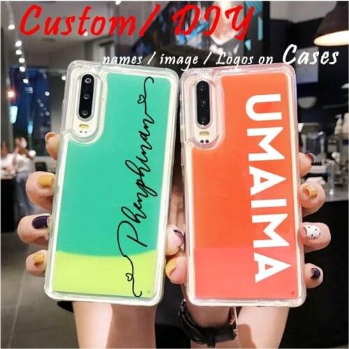 Custom name/logo/image on Phone Case For Huawei P30 P20 Pro P20 P30 Lite Mate 20 Lite Pro Case Soft IMD Phone Cover Personalize