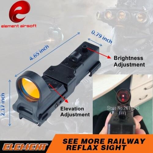 Element Airsoft SeeMore Railway Reflex C-MORE Sight Red Dot Sight For weapon Tacitcal Flashlight Red Dot Scope EX182