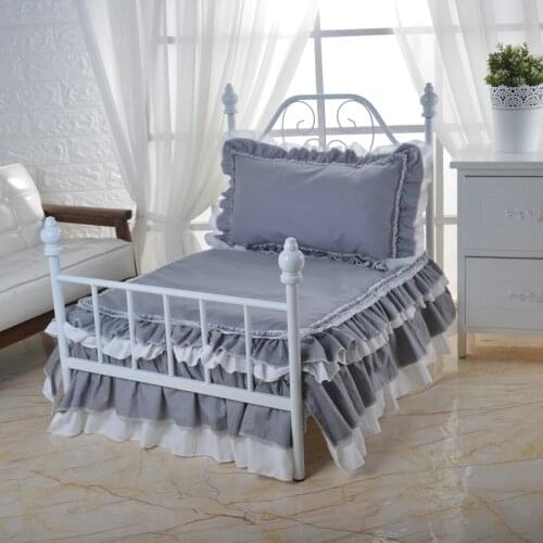 Luxury wrought iron pet bed art dog bed luxury kennel with bed and bedding