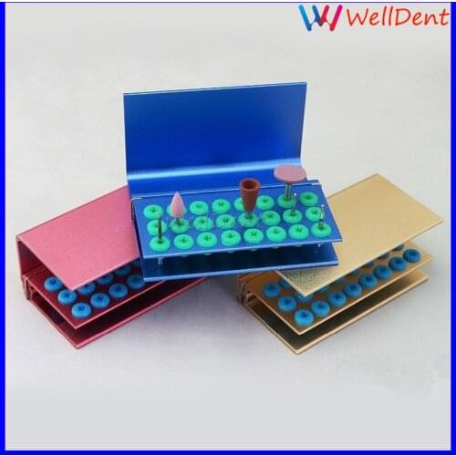 Dental Autoclave Holder Case Block Fg Bur Disinfection Autoclave Holder Block With Silicone 24 Holes