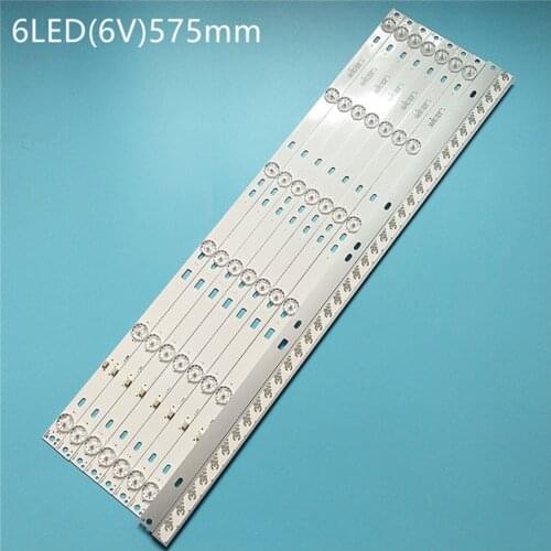 LED Backlight strip 6 LED JS-D-JP5510-B61EC E55DU1000 JS-D-JP5510-C51EC (60517 E55DU1000 FHD 576.0.0 17.0 1.0T MCPCB C NUOVA