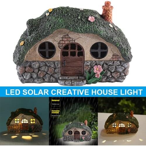 LED Solar Fairy House Light Garden Outdoor Ornaments Decoration Birthday Gift For Home Simple Design Table Lamp Abajur Lampe