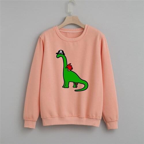 Cute Dinosaur Sweatshirt Best Friends Pullover Hoodies Crewneck Cotton Sweatshirts Long Sleeve Sweetshirt for Girls Tracksuit