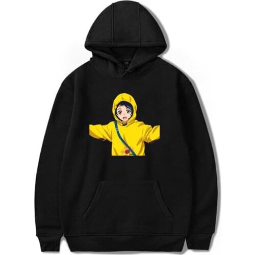 Anime Wonder Egg Priority Hoodie Women Men Sweatshirts Casual Streetwear Girl Boy Clothes Kawaii Hooded Cartoon Coat Oversized