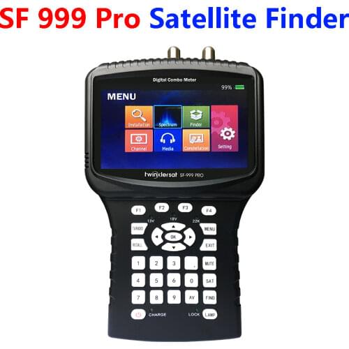 Twinkler SF-999 Pro HD Combo Finder Meter DVB T2 S2 C 4.3" Screen Spectrum USB WiFi Youtube CS Newcamd Powervu CCTV Camera