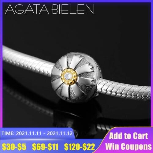 925 Sterling Silver charming round shape gold plating and CZ clips Lock Beads Fit Original europeu Charm Bracelet Jewelry making