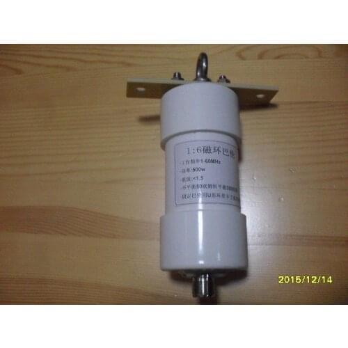 1:6 Balun 1-56MHz Ratio 500W Balun for HF Amateur Dipole Shortwave Antenna Receiver Balun