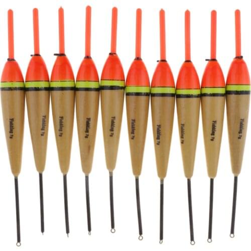 10pcs Fishing Float Bobber Fishing Bait Indicator Carp Coarse Fishing Tackle Balsa Wood Fishing Float 18cm 7g