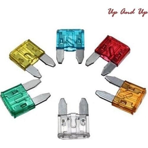 60Pcs/lot Profile Small Size Mini Blade Fuse Assortment Set Auto Car Truck DG 5 10 15 20 25 30A Fuse Box