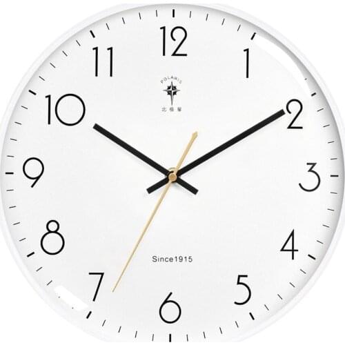 White Luxury Wall Clock Simple Designed Mute Watch Home Decor Living Room with Calendar Nordic Style Fashion Quiet Clock Bedroom