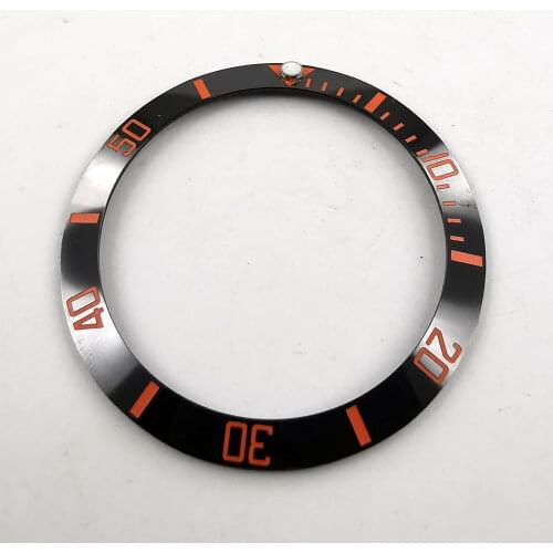 38mm black ceramics bezel Orange marks fit for 40mm SUB GMT mens watch-Q17