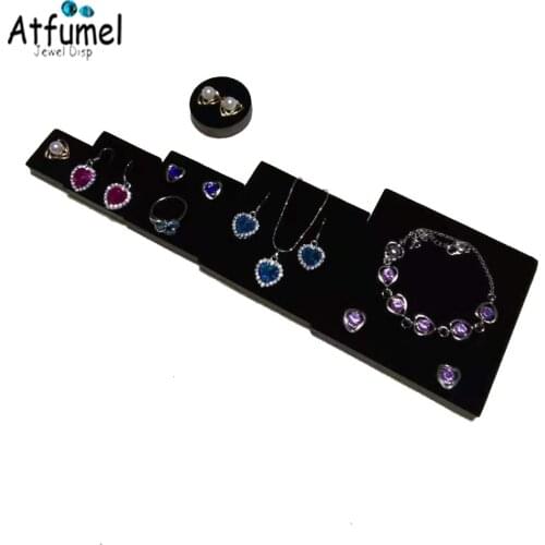 Black Earring Jewelry Holder Soft Sponge Stud Organizer Store Cosmetic Pad Ring Bracelet Storage Display Stand Sheet Accessory