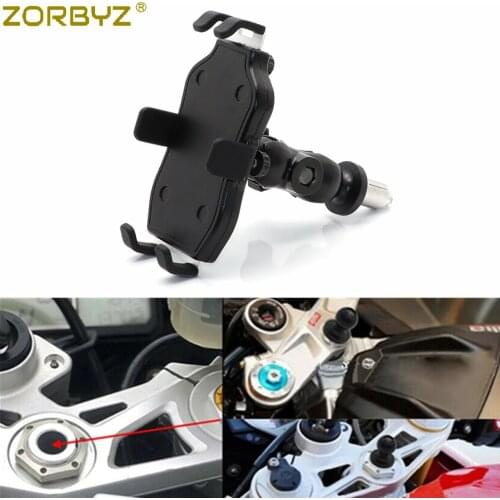 ZORBYZ Motorcycle Phone Holder In Fork Stem Mount Bracket Navigation Bracket For Yamaha YZF R1 2002-2017 R6 2006-2017