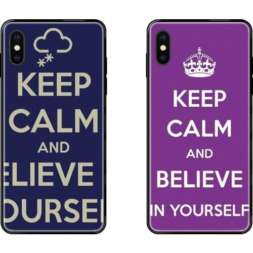 Keep Calm And Believe Yourself Men For Galaxy A70 A71 A70E A5 A6 A7 A8 A10 A10S A20 A20S A20E A21S A30S A40 A50 2017 2018 Black