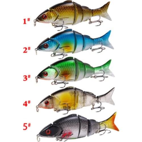 1Pcs New Fishing Lure Bait Five Section Fish 21g 12.5cm Mino Bait Hard Bait Sea Fishing Simulation 3D Eyes Fake Artificial Bait