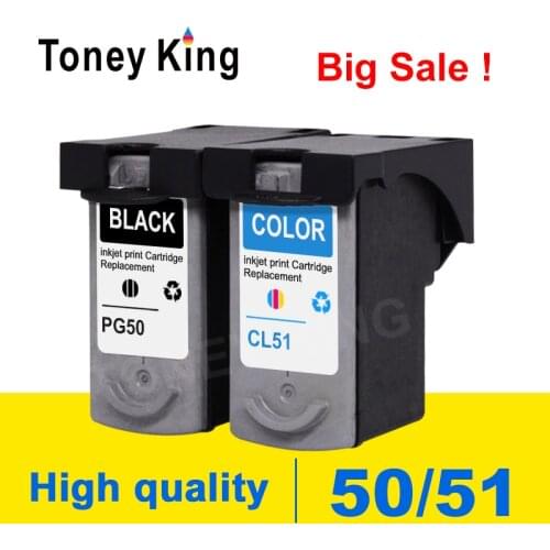 Toney King Ink Cartridge for canon PG50 PG 50 Compatible IP2200 IP2400 MP150 MP160 MP170 MP180 MP450 MP460 Printer cartridges