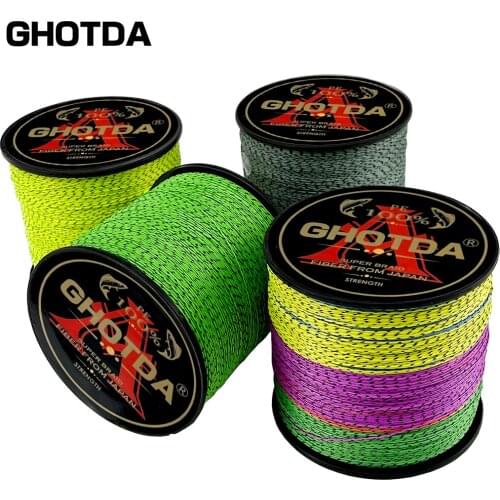 GHOTDA 500M Braided Fishing Line 8 Strands Spot Invisible Multifilament 18-96LB Japanese Material Saltwater Carp Fishing