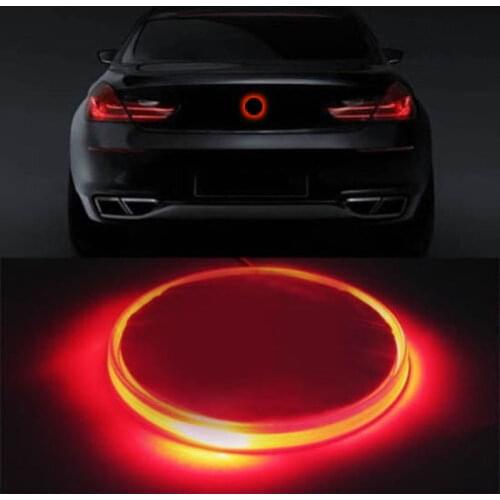 1PC Red LED Light Car Decal Sticker Logo Badge Emblem Light Lamp 82mm For BMW 3 5 7 Series