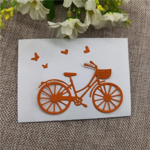 Butterfly Decoration Girls Spring Outing Bicycle Embossing Dies Cut Stencils DIY Scrapbooking Decorative Cutting Machine
