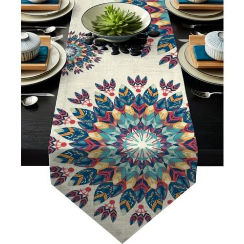 Mandala Bohemian Table Runner Christmas Decorations for Home Table Decorarion