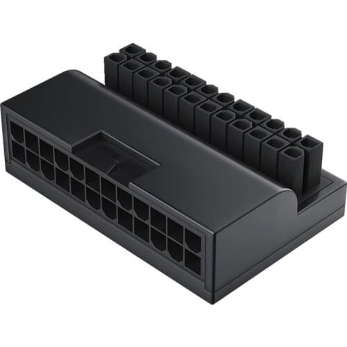 New Mainboard Power Modular Supply Cables 24Pin 90 Degree Power Plug Adapter Motherboard Power Connector Modular