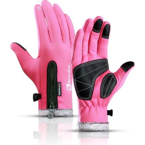 Kyncilor Touch Screen Gloves For Men And Women, Winter Cycling, Warm Sports, Water Repellent Mountain Road Cycling Gloves