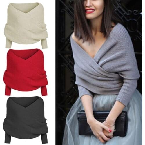 2019 Women New Autumn Solid Color Knitted Sweater Tops Scarf With Long Sleeve Lady Fashion Winter Warm Wrap Shawl 175cm Scarves