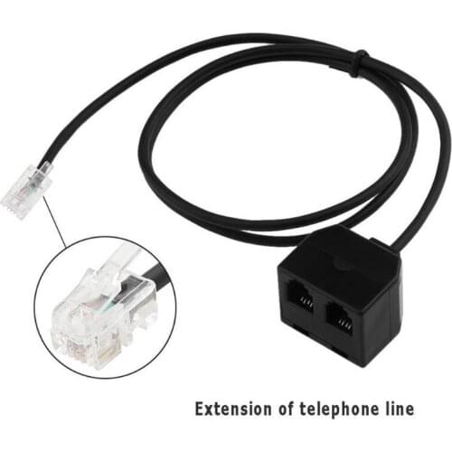 Wantek Telephone Adapter Splitter with RJ9 Jack/Plug Connections for Corded Headset for Cisco E20 Polycom 335 VVX400 4P4C Cable