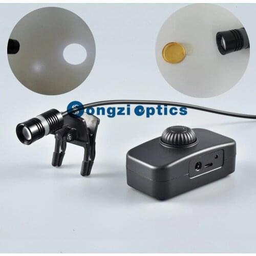 High brightness full variable intensity control Dental Surgical Headlight With Circular Light Spot Orange Filter