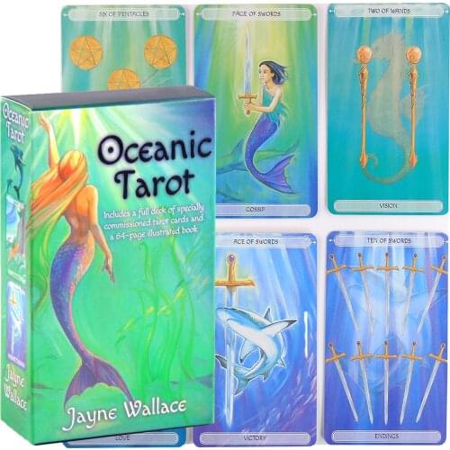 Oceanic Tarot: Includes A Full Desk Of Specially Commissioned Tarot Cards Electronic Guide Book Game Toy Divination Board Game