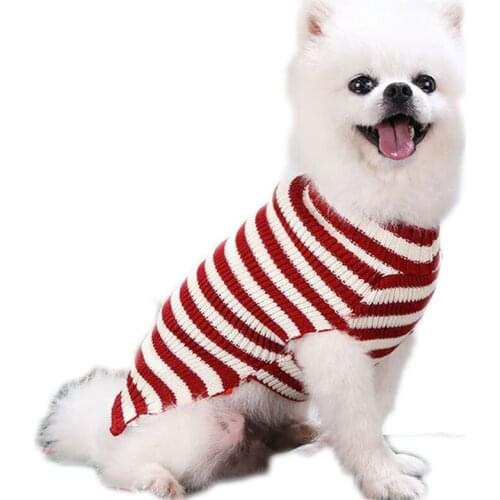 Warm Dog Clothes Dog Sweaters Winter Knitted Coat Jacket For Small Dogs Chihuahua French Bulldog Pullover Pet Knitwear Sweaters