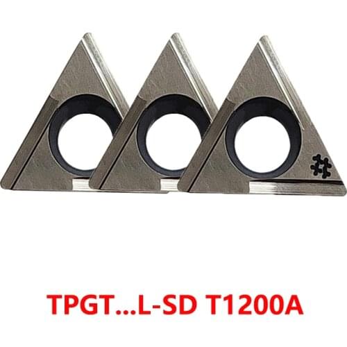 CNC TPGT16 TPGT110304 TPGT160404 L-SD T1200A Lathe Cutter TPGT 110304 160404 Carbide Inserts Turning Tool Cutting 100% Original