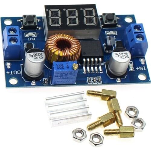 XL4015E 5A 75W DC-DC Auto Boost Buck Adjustable Step Up Step Down Converter Module High Power Voltage Board MOSFET LCD Display