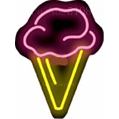 17*14" Hard Ice Cream Cone NEON SIGN REAL GLASS BEER BAR PUB LIGHT SIGNS store display Restaurant Shop Advertising Lights