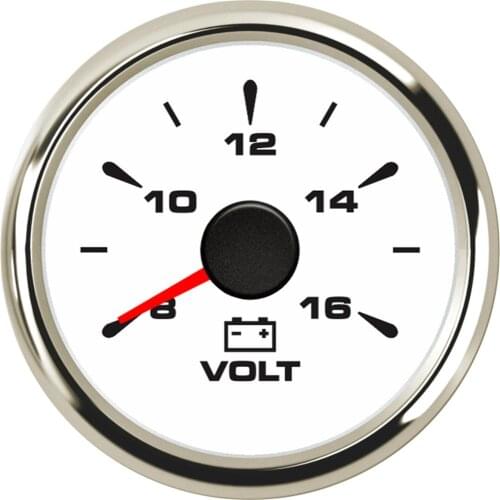 1pc New Style Volt Meter Tuning 52mm 8-16v Pointer Voltmeter LCD Waterproof Voltage Gauge with 8 Kinds Backlight for Car Truck