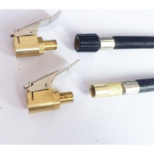 1PC Car Tire Inflator Valve Connector 8mm Auto Brass Tyre Wheel Tire Air Chuck Pump Clamp Adaptor Car-Styling Acccessories