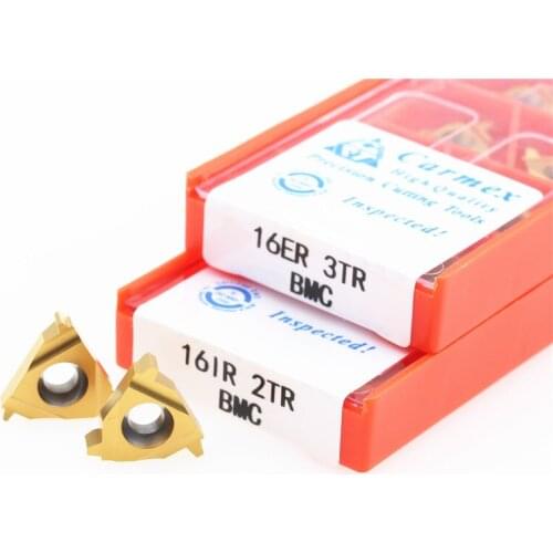 10PCS 16ER 16IR 1.5TR 2TR 3TR BMC Carmex Thread Inserts Carbide CNC Turning Tools Lathe Cutting