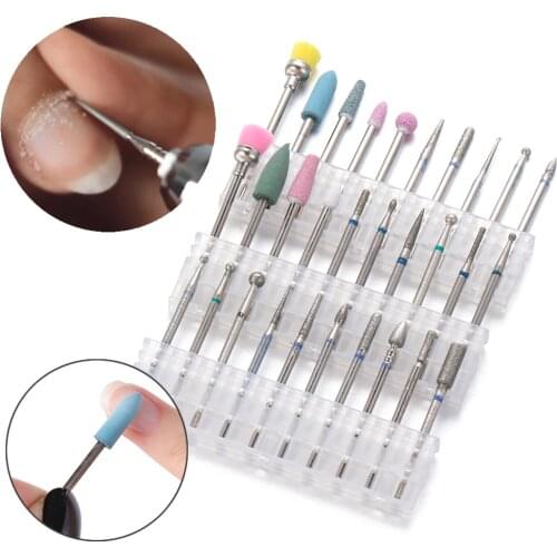 10pcs Tungsten Steel Nail Grinding Head Milling Manicure Cutter for Pedicure Machine Sander Nail Drill Bit Set Electric Tools