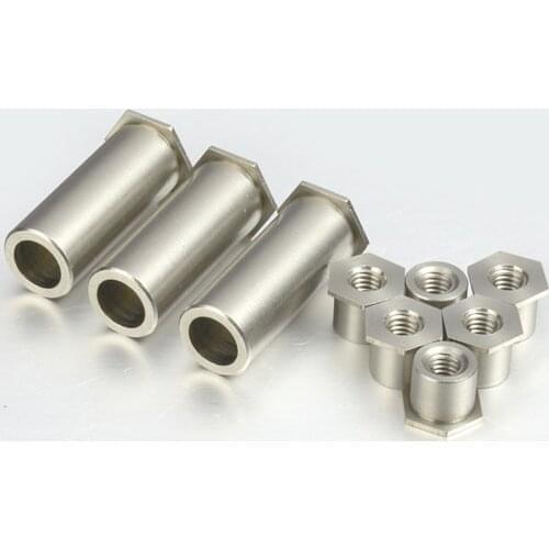 16pcs M3 through hole pressure riveting studs hollow riveted nut riveting screw sleeve 5.4mm OD 3mm-9mm stainless steel