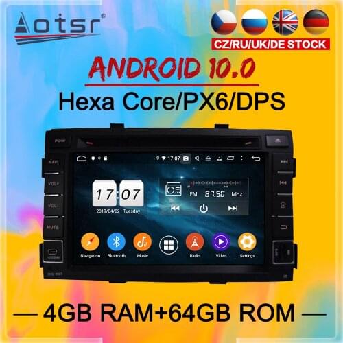 2 Din IPS Screen Android 10 DSP Car Multimedia Player For KIA SORENTO 2010 2011 2012 GPS Navigation Audio Radio Stereo head unit