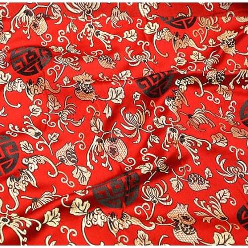 75cm*100cm Costume dress baby clothes kimono fabric brocade fabrics brocade - pomegranate flowers clothing dress decorative