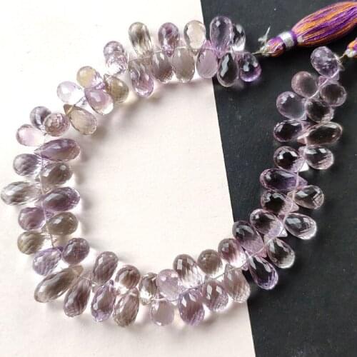AA Ametrine drop/pear/heart faceted 22cm for DIY jewelry making FPPJ wholesale beads nature gemstone