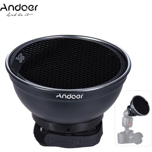 Andoer 5.9" Silver Beauty Dish Diffuser Honeycomb for Neewer Canon Nikon Photography On-camera Flash Speedlite Speedlight