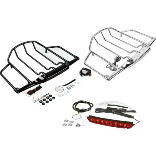 Motorcycle Pack Trunk Luggage Rack LED Light For Harley Tour Pak Touring Electra Road Glide 1993-2013